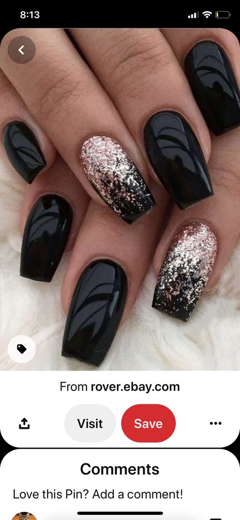 Amethyst Nails, Matrix Design, Stars Nails, Graffiti Nails, Nails With Glitter, Manicure Colors, Black Acrylic Nails, Fall Nail Art Designs, Black Nail Art