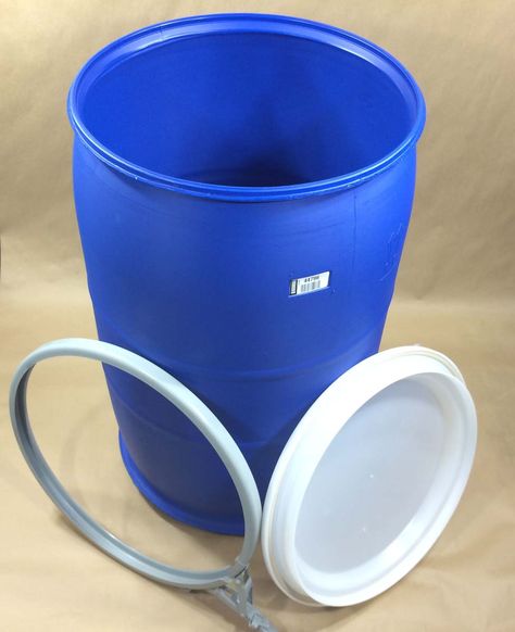 30 Gallon Poly Drums Plastic Drum Ideas, Prop Reference, Barrel Storage, Water Storage Containers, Plastic Drums, Water Storage Tanks, Storage Idea, World Water, Water Containers