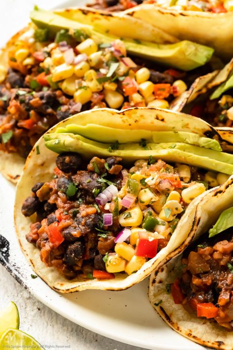 Corn Tortillas What To Do With Healthy, Black Bean And Corn Tacos, Black Bean Tacos Recipes, Black Beans For Tacos, Mexican Recipes Healthy, Beans For Tacos, Best Black Beans, Latin Meals, Healthy Mexican Recipes