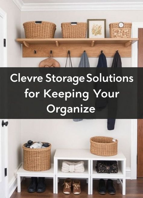 "Create a warm and welcoming entryway with these clever storage solutions for keeping your entryway organized! #storagehacks #entrywayorganization" Welcoming Entryway, Stair Landing, Entryway Organization, Clever Storage Solutions, Home Organizing, Home Organization Hacks, Storage Hacks, Organizing Tips, Clever Storage