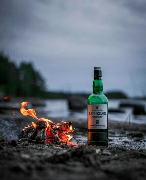 Laphroaig Whisky, Fireworks Photo, Beer Photography, Men Cave, Whiskey Set, Alcohol Packaging, Alcohol Aesthetic, Alcohol Bottles, Cigars And Whiskey