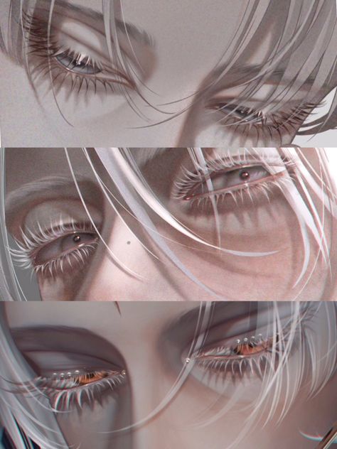 Webtoon References, Eyelashes Drawing, White Eyelashes, Long White Hair, Arte Grunge, Anime Eye Drawing, Digital Art Anime, Arte Fantasy, Anime Eyes