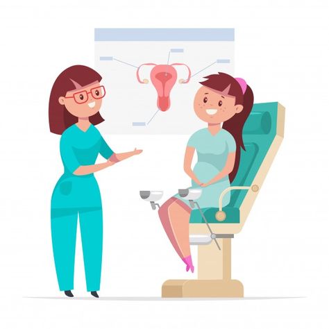 Pregnant woman on a gynecological consul... | Premium Vector #Freepik #vector #woman #medical #girl #cartoon Doctor And Patient, Pregnancy Art, Medical Consultation, Therapist Office, World Health Day, Feed Insta, Cute Disney Drawings, Online Doctor, Baby Facts