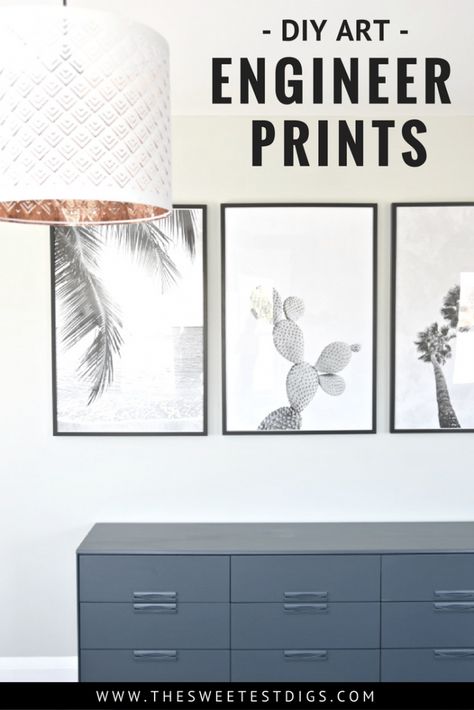 One Room Challenge Week 3: Big Art with Engineer Prints - the sweetest digs Living Room Art Wall, Diy Large Wall Art, Engineer Prints, Big Wall Art, Inexpensive Home Decor, Trendy Living Rooms, Web Images, Large Wall Decor, Room Art