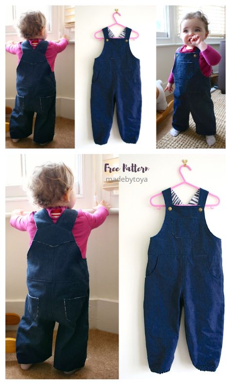 Toddler Dungarees Pattern Free, Baby Dress Free Pattern Sewing, Baby Overalls Pattern Sewing, Kids Overalls Pattern, Kids Overalls Pattern Free Sewing, Baby Dungarees Pattern Free, Baby Overalls Pattern Free, Free Childrens Sewing Patterns, Baby Dungarees Pattern