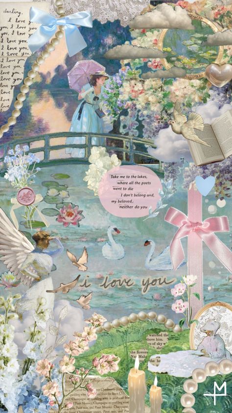 #pastel #rosa #blue #green #monet #beauty #vibes #romance #vintage #art #taylorswift #thelakes #swiftie Jewelry Mood Board, Fairy Wallpaper, Pastel Poster, Beauty Vibes, Victorian Wallpaper, Sketchbook Cover, Photographie Portrait Inspiration, Wallpaper Doodle, Dream Anime