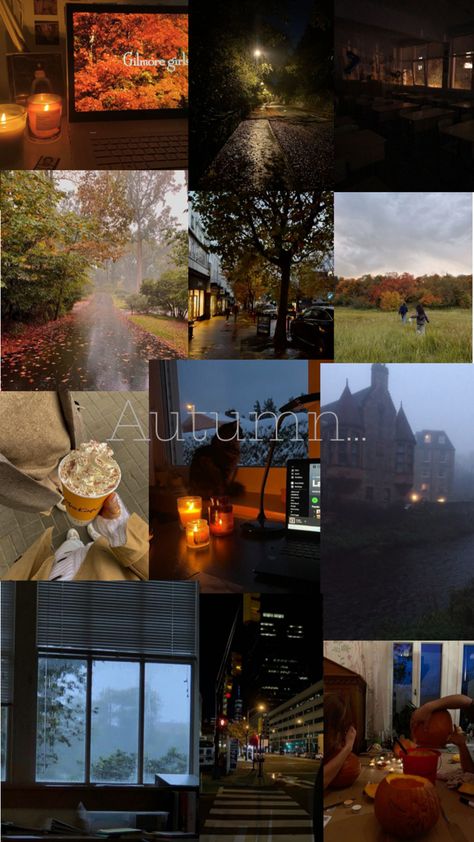 trying to romanticise the terrible weather Autumn Vision Board, Vision Board