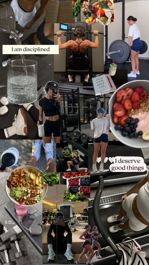 Gym Motivation Collage, Gym Live Wallpaper, Fitness Aesthetic Collage, Gym Collage Wallpaper, Gym Asthetic Picture Girly, Working Out Aesthetic Gym, Gym Body Goals, Gym Motivation Women, Action Board