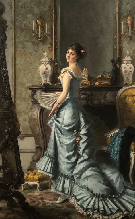 Carl Heyden - Before the Ball  http://www.bradyhart.com/karl-heyden-before-the-ball/c578m4sj0twxlxcktyfj6r85529f2e Edwardian Painting Woman, 1800s Paintings Women, Victorian Art Painting, 1900s Paintings, 1800s Paintings, 1800 Art, Historic Paintings, Victorian Ball, Victorian Portraits