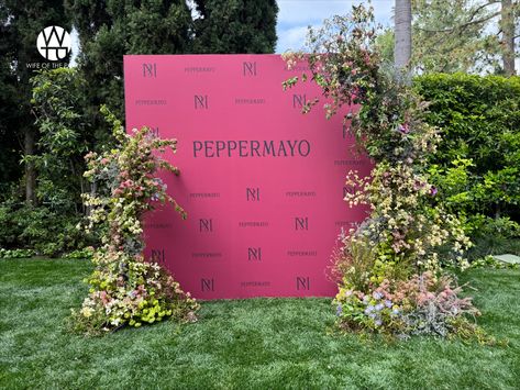 We fabricated a custom step and repeat for a Peppermayo bruch back in April. We surrounded the step and repeat with a gorgeous floral installation.  #wotp #thewotp #wifeoftheparty #partyplanner #eventplanning #thewotp #thewifeoftheparty #event #eventplanner #events #losangelesevents #wecelebratepeople #loriannserna #peppermayo #stepandrepeat #floralinstallations Floral Step And Repeat, Ways To Market Your Business, Wife Of The Party, Floral Installation, Step And Repeat, Market Your Business, Welcome Boards, Event Production, Event Activities