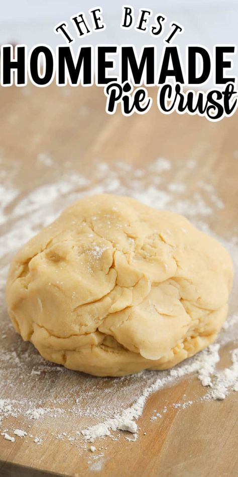 Homemade Pie Crust doesn't have to be difficult. This easy pie crust recipe is foolproof and tastes great. Yes, going to the store and buying pre-made pie crust is easy, but there is a great satisfaction that comes with making your crust from scratch! Foolproof Pie Crust Recipe, Pie Crust With Margarine, How To Make Pie Crust From Scratch, Thick Pie Crust Recipe, Pie Crust Without Food Processor, Homemade Pie Crust Recipe Easy, Bulk Pie Crust Recipe, Home Made Pie Crust, Chicken Pie Crust