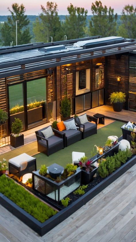 Discover stunning rooftop patio design ideas for a deck that transforms your outdoor space From small terrace garden ideas to Indian-inspired home roof deck plans explore simple modern luxurious and outdoor concepts Patio Rooftop Ideas, Roof Top Seating Design, Rooftop Patio Design Roof Deck, Small Rooftop Deck, Small Terrace Garden Ideas, Roof Deck Ideas, Small Rooftop, Small Terrace Garden, Rooftop Patio Design