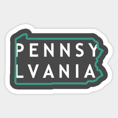 Pennsylvania State Outline - Pennsylvania - Sticker | TeePublic State Outline, Transparent Stickers, Print Stickers, Pennsylvania, Sticker Design, Tattoo Ideas, ? Logo, Sticker Designs