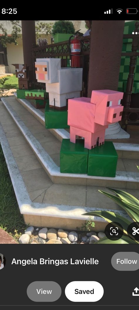 Outdoor Minecraft Party, Minecraft Trunk Or Treat Ideas For Cars, Minecraft Bday Party Ideas, Minecraft Diy Party Decorations, Minecraft Party Activities, Minecraft Themed Birthday Party, Minecraft Box, Minecraft Bday, Chili Cookoff