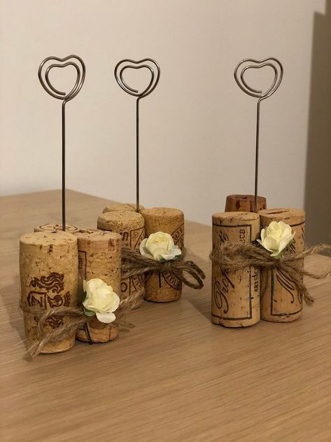 Rehearsal Dinner Themes, Rehearsal Dinner Planning, Wine Cork Diy Crafts, Metal Card Holder, Cork Crafts Diy, Wine Cork Diy, Table Card Holder, Card Table Wedding, Wine Cork Crafts