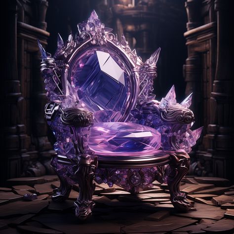 Fantasy Throne Chair Art, Stone Throne Concept Art, Crystal Throne, Stone Throne, Skyrim Aesthetic, Dreamy Images, Royal Chair, Water Temple, Welcome Home Posters