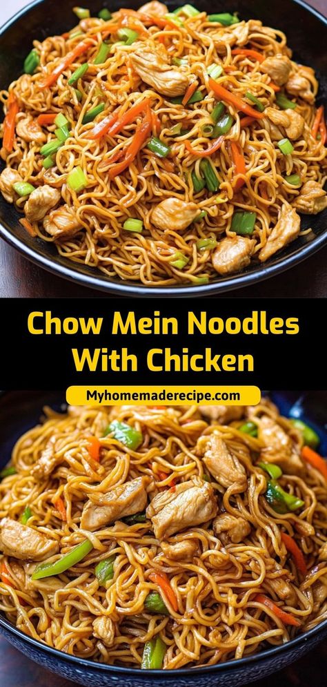 Low Cal Chow Mein, Chicken Chow Mein With Ramen Noodles, Recipes With Chinese Noodles, Homemade Chow Mein Recipe, Quick Stir Fry Noodles, Chicken Chow Mein Recipe Authentic, Homemade Chicken Lo Mein, Chicken With Rice Noodles Recipes, Chowmein Noodles Recipes