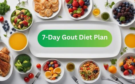 7-Day Gout Diet Plan : Nourishing Your Joints for a Healthier You -include PDF 7 Day Diet Plan, 7 Day Meal Plan, Foods To Avoid, Food Categories, Best Diets, Healthier You, Meals For One, Nutritious Meals, Quick Meals