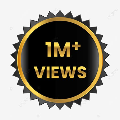 Thumbnail Editing Png, 1 M Followers, 1million Views Logo, 1 Million Views Logo, 1m Views Logo, Million Views Logo, Lofi Thumbnail, Follow Png, Background Youtube Thumbnail