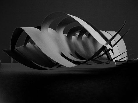 Folded Paper Architecture Model, Sculpture Architecture Design, Folding Architecture Concept, Paper Folding Architecture, Paper Model Architecture, Folding Architecture, Paper Architecture, Concept Models Architecture, Architecture Panel