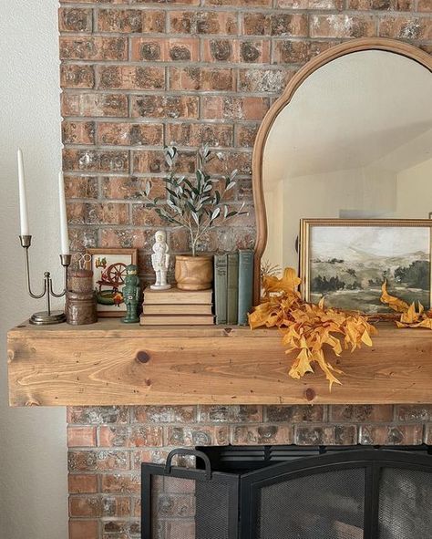 Cottagecore Mantle Decor, Cottage Core Mantle, Cottagecore Fireplace Mantle, Cottage Mantle Decor, Cottagecore Fireplace, Hearth Decor, Farmhouse Mantle, Cottage Core Home, Aesthetic Country