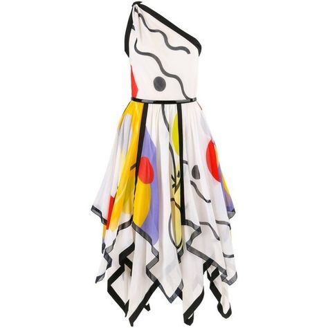 Preowned Louis Feraud C.1990's White Geometric Print One Shoulder... (€2.125) ❤ liked on Polyvore featuring dresses, casual dresses, white, print dress, handkerchief hem dresses, ruched dress, white handkerchief dress and white one sleeve dress One Shoulder Dress Long, Met Gala Outfits, Geo Print Dress, Louis Feraud, Handkerchief Hem Dress, One Sleeve Dress, Catwalk Collection, Handkerchief Dress, Geometric Print Dress