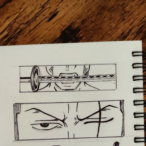 Zoro Tattoo Zoro Bookmark, Roronoa Zoro Drawing Easy, Zoro One Piece Drawing Easy, Zoro Sketch Easy, Zoro Eye Tattoo, One Piece Drawing Zoro, One Piece Doodles Simple, Zoro Eyes, Zoro Drawings Easy