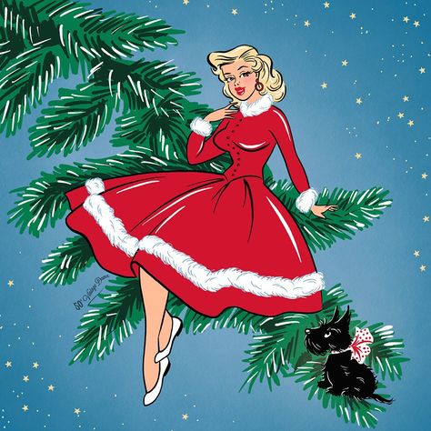 Up Drawings, Custom Paper Dolls, Christmas Lockscreen, Vintage Christmas Toys, Pin Up Drawings, Christmas Dresses, Vintage Christmas Images, Jolly Holiday, Fingers Crossed