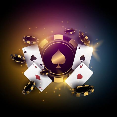 Poker casino with playing card and chips... | Premium Vector #Freepik #vector #heart #cards #game #poker Poker Background, Casino Wallpaper, Poker Poster, Poker How To Play, Kartu Poker, Casino Background, Casino Poster, Casino Art, Casino Card