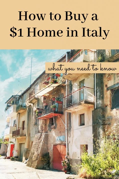 How to Actually Buy a 1 Euro House In Italy • Purses & Planes #Italy #Travel #1eurohouse #Italytravel #Cinquefrondi 1 Euro House Italy, Farm Italy, Home In Italy, Retire Abroad, Dual Citizenship, Homes In Italy, Italian Country, Italy House, Affordable Vacations