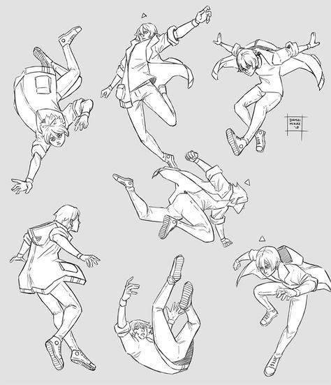 Flying Dynamic Poses, Papers Flying In The Wind, Landing Reference Pose, Someone Falling Backwards Reference, Open Arms Drawing Reference, Scolding Pose, Male Flying Pose Drawing, Jumping Forward Pose Reference, Flying Character Pose