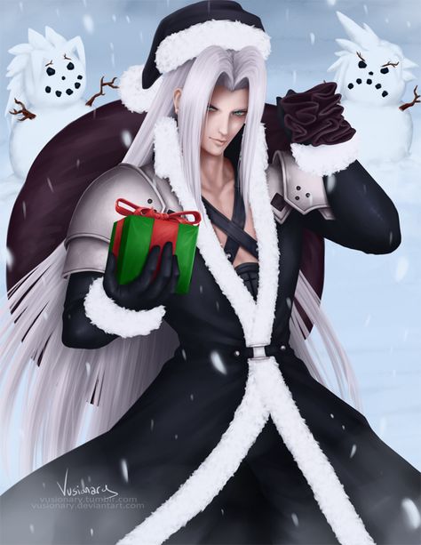 Sephiroth Artwork, Niles Fire Emblem, Final Fantasy Crisis Core, Nerdy Christmas, Final Fantasy Iv, Final Fantasy Sephiroth, Final Fantasy Cloud, Jin Kazama, Final Fantasy Artwork