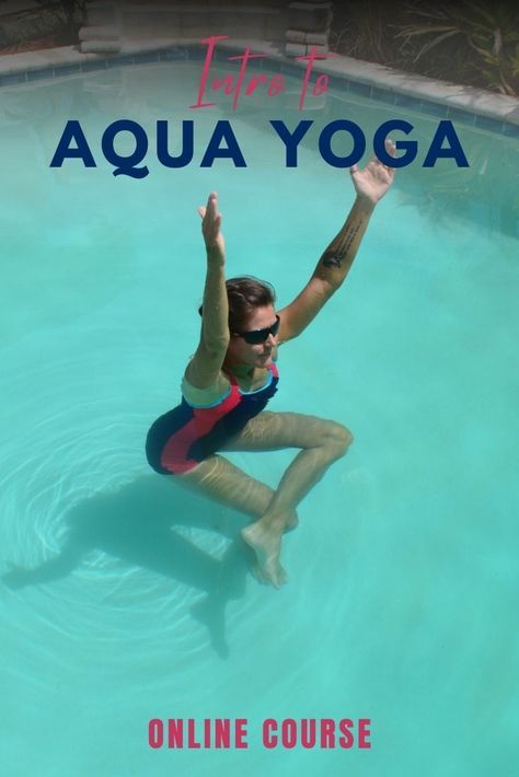 Want to get fit and exercise in your pool this summer? Try aqua yoga. This self-paced course teaches you everything you need to know to get started in water yoga so you can get stronger and improve your flexibility and balance. It's way more relaxing and without the sweat of land exercise. Get started today. Paddle Board Yoga Poses, Yoga Content, Senior Yoga, Water Aerobics Workout, Pool Workouts, Beginner Workout Video, Yoga Course Online, Aqua Yoga, Flexibility Exercises