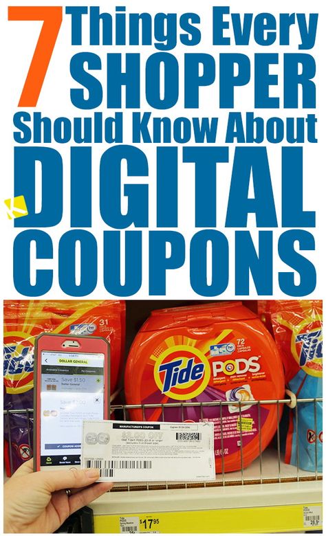 7 Things Every Shopper Should Know About Digital Coupons Couponing Tips, How To Start Couponing, Best Coupon Sites, Free Coupons By Mail, Digital Coupon, Electronic Store, Couponing 101, Manufacturer Coupons, Couponing For Beginners