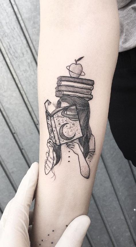 40 Best Black & Gray Tattoos Of All Time - TheTatt Tattoo Diy, Bookish Tattoos, Shape Tattoo, Tattoos Geometric, Disney Tattoo, Initial Tattoo, Book Tattoo, Grey Tattoo, Pattern Tattoo