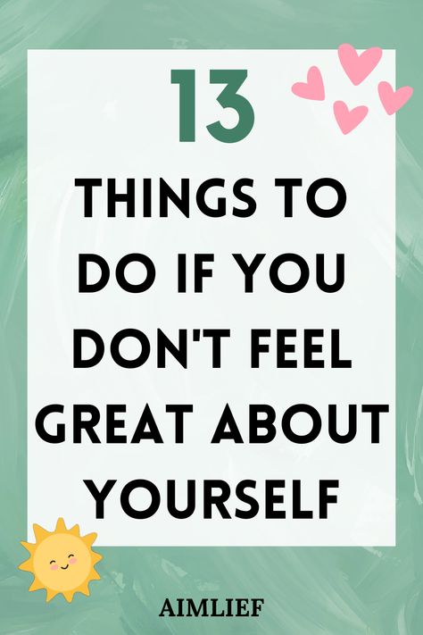 Feeling down and not good enough can be tough, but it's not the end of the world. Get ready for a pep talk and a list of tips that will help you improve your mood and improve your life. Click here to learn how to pick yourself back up! How To Feel Better About Yourself, Therapy Journal Prompts, Feel Better About Yourself, Bad Drivers, Healing Self, Journal Therapy, Health Affirmations, Sensitive Person, Pep Talk