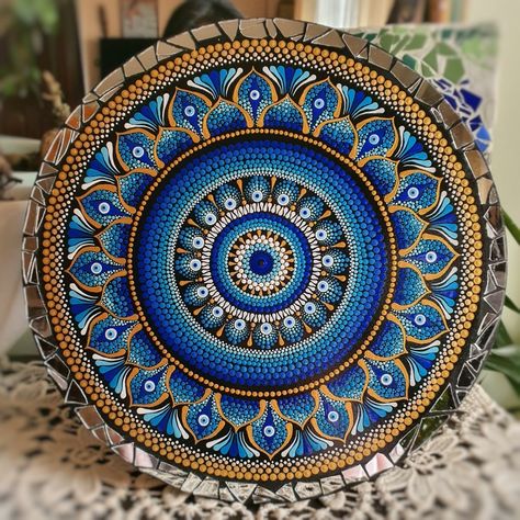 Mandala evil eye blue mandala dot mandala Blue Dot Mandala Art, Evil Eye Mandala Painting, Evil Eye Dot Art, Blue Dot Mandala, Evil Eye Dot Mandala Art, Evil Eye Dot Mandala, Evil Eye Mandala Art, Evil Eye Painting, Evil Eye Mandala