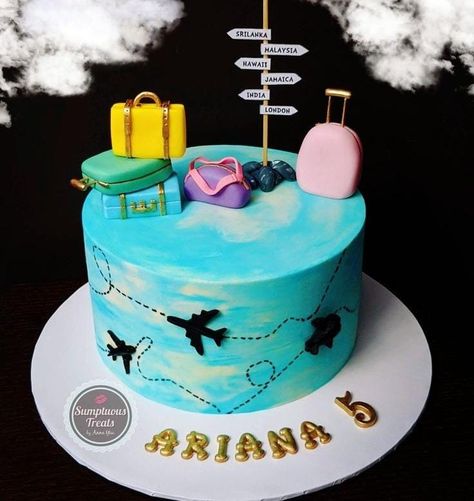 World Traveler Cake Ideas, Cakes For Travellers, Travel Theme Bday Party, Travel Cakes Birthday, Traveling Theme Cake, Travel Birthday Cake Ideas, Traveling Cake Ideas, Travel Themed Cake Ideas, Around The World Birthday Cake