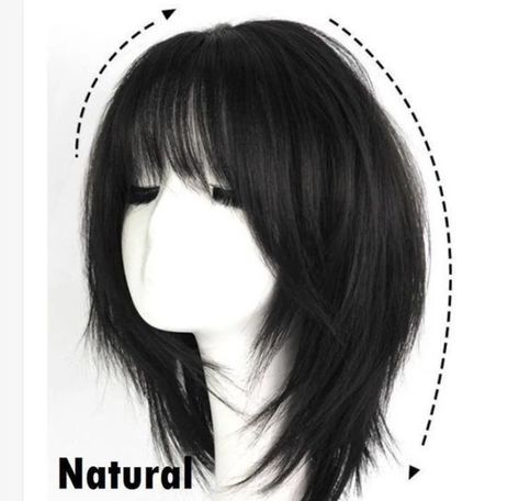 Different Women Haircuts, Wolfcut Hair Bangs, Neck Length Layered Hair, Shizuku Haircut, Wolfcut Wig, Neck Length Haircut, Haircuts Oval Face, Short Wolfcut With Bangs, Wolfcut With Bangs