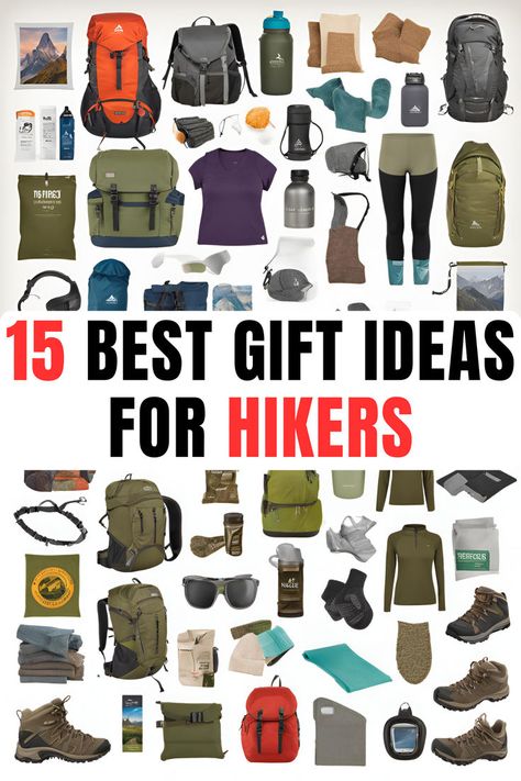 Hiking Gifts-The Best 15 Hiking Gifts For Him, Gifts For Outdoorsy People, Hiking Gift Ideas, Amazon Travel Essentials, Best Hiking Gear, Gifts For Hikers, Hiking Supplies, Travel Essentials Roadtrip, Travel Essentials For Kids