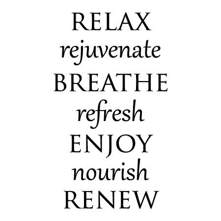 Spa Words Wall Quotes™ Decal. Repinned by CSpaBoston.com for mothers day spa Facials Quotes, Spa Quotes, Mothers Day Spa, Relax Quotes, Massage Quotes, Therapy Quotes, Happy Week End, Vinyl Wall Quotes, Quote Decals