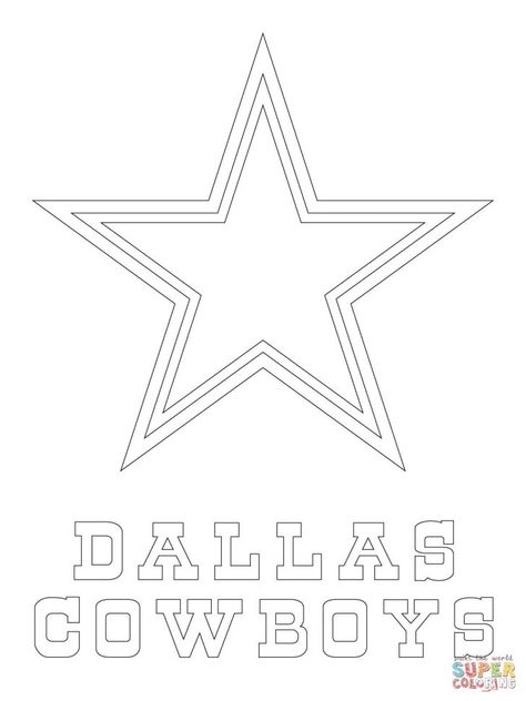 Cowboy Coloring Pages Dallas Cowboys Logo Coloring Page Free Printable Coloring Pages Dallas Cowboys Stencil, Dallas Cowboys Tattoo, Dallas Cowboys Crafts, Nfl Logos, Houston Texans Logo, Football Coloring Pages, Ravens Logo, Cowboy Crafts, Dallas Cowboys Star