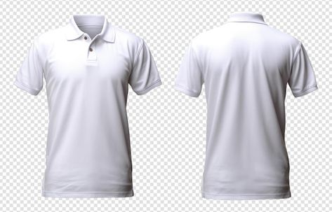 PSD maquette de polo blanc à l'avant et ... | Premium Psd #Freepik #psd #homme #vue #dos #blanc Pie