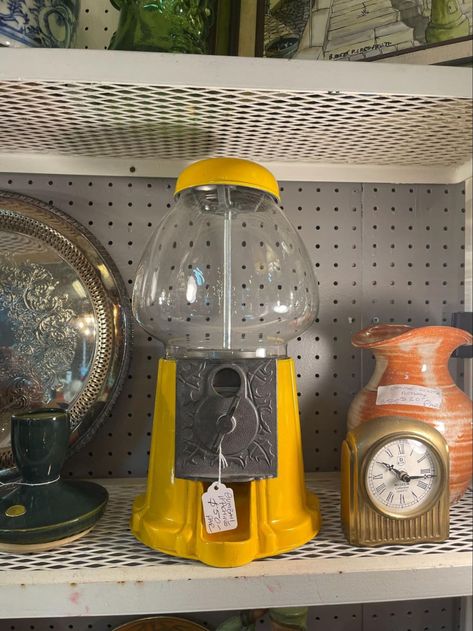 Vintage gumball machine Vintage Gumball Machine, Gumball Machines, Eclectic Style Decor, Artsy Style, Gumball Machine, Antique Mall, Eclectic Home, Antique Stores, Eclectic Decor