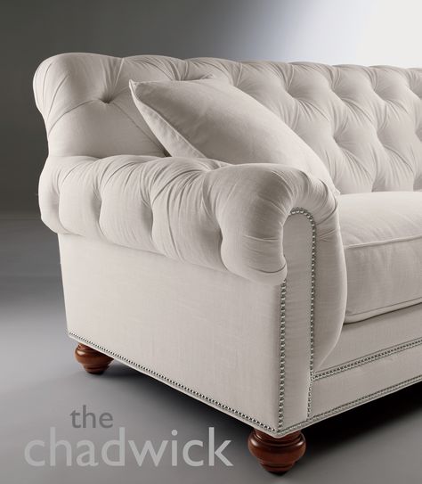 Everyone does a chesterfield. Only we do the Chadwick. Chesterfield Sofa Design, Chesterfield Style Sofa, Wonderland Decor, Luxury Sofa Design, Modern Sofa Designs, Stylish Interior Design, U Shaped Sofa, Living Room Trends, Design Websites