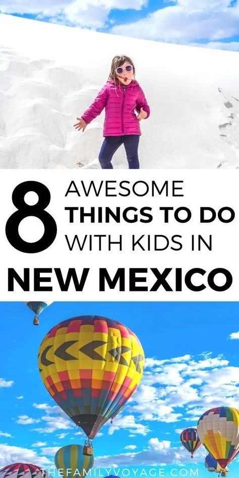 Are you planning a family trip to New Mexico? Don't miss these great things to do with kids in New Mexico! There are plenty of great New Mexico outdoor activities, cultural opportunities and more. #travel #NewMexico | New Mexico travel kids | New Mexico road trip | New Mexico travel bucket lists | Southwest travel destinations | Santa Fe | Albuquerque | Taos | New Mexico National Parks Santa Fe With Kids, Sante Fe New Mexico, New Mexico Travel, Mexico With Kids, New Mexico Vacation, Mexico Bucket List, New Mexico Road Trip, Travel New Mexico, Southwest Travel