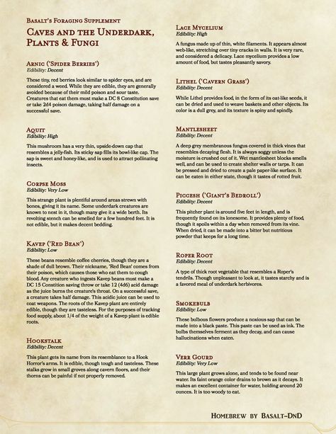 The Grinning Wyrm D&d, Dnd Herbs List, Dnd Plants And Herbs, Dnd Herbs, Dnd Plants, Dm Tools, Dnd Dm, Dnd Table, Dnd 5