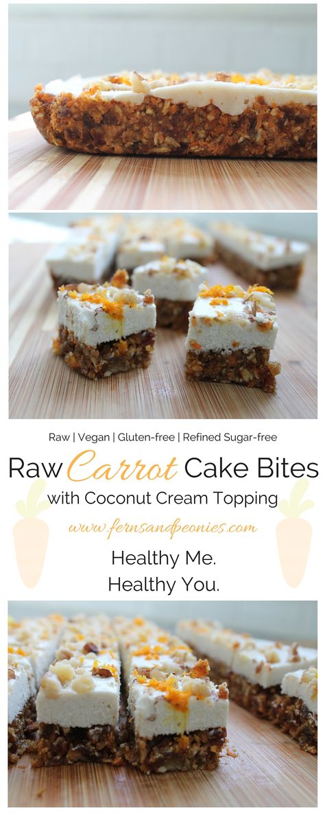 Carrot Cake Bites, Raw Carrot Cake, Dinner Spring, Raw Vegan Desserts, Raw Carrots, Raw Cake, Cake Bites, Raw Desserts, Raw Food Diet