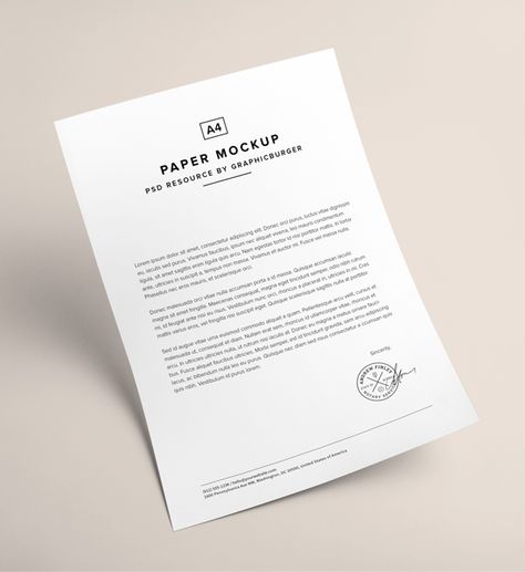 Free A4 Paper PSD MockUp Template Designing Graphics, Brochure Mockup Free, Graphic Design Mockup, Graphic Burger, Paper Mockup, Free Psd Mockups Templates, Stationary Design, Book Report, Brochure Cover