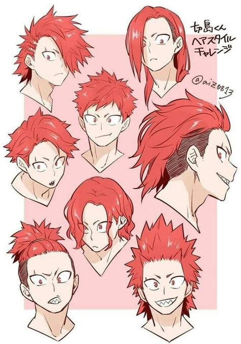 Pelo Anime, Drawing Hair, Kirishima Eijirou, Boku No Hero Academia Funny, Anime Hair, My Hero Academia Episodes, 영감을 주는 캐릭터, Hero Academia Characters, My Hero Academia Manga